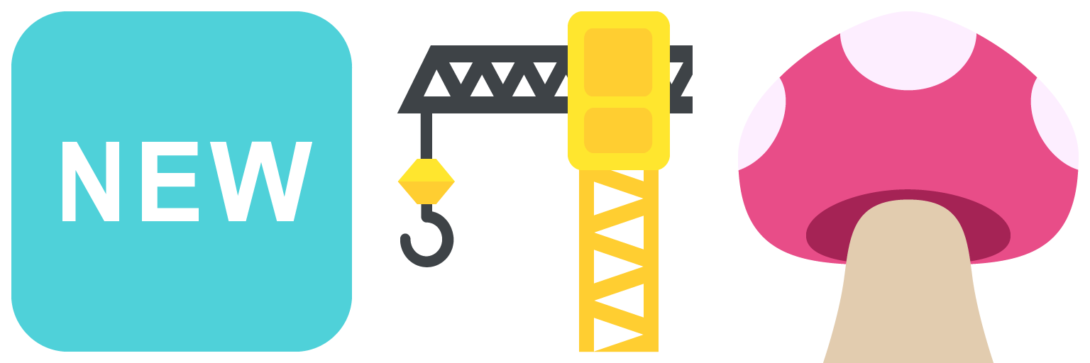 new, construction site, mushroom