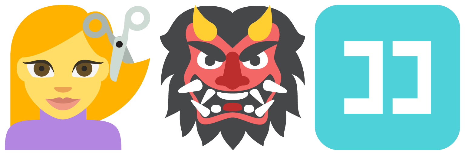 person getting haircut, japanese ogre, koko