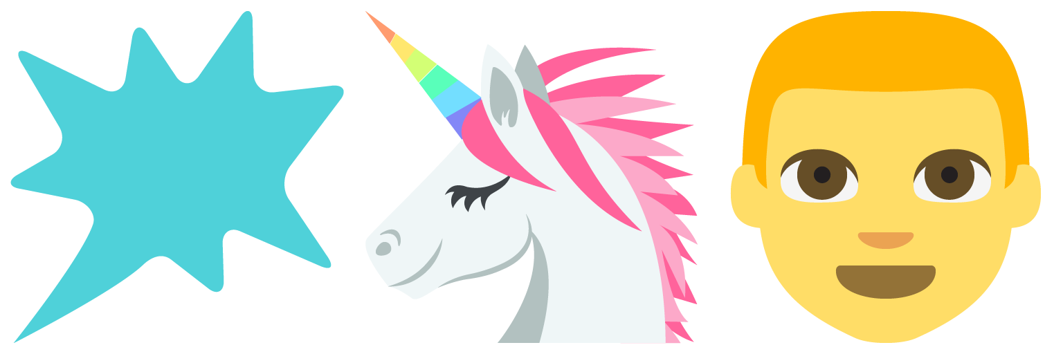 anger right, unicorn, man